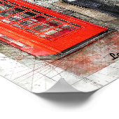 London Rennen wie gewohnt Pencil gezeichnet Poster (Ecke)