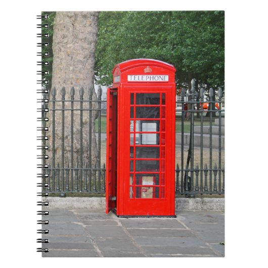 London Rot-Telefonzelle Notizblock (Vorderseite)