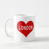 LONDON Rote Liebe Herz Kaffeetasse (Links)