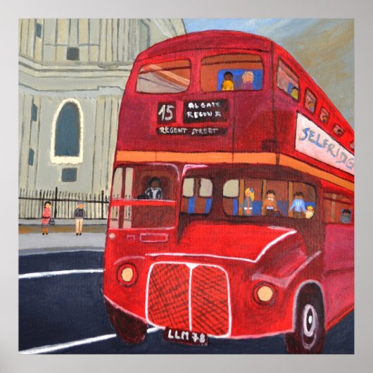 London Roter Bus Plakat (Vorne)