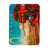 London Roter Bus und London Eye View Kühlschrankma Magnet (Vertikal)
