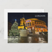 London Royal Albert Hall bei Nachtkarte Postkarte (Vorne/Hinten)