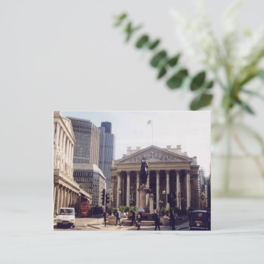 London, Royal Exchange und Bank of England Postkarte (Stehend Vorderseite)