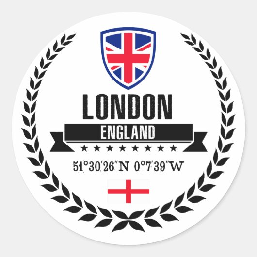 London Runder Aufkleber (Vorderseite)