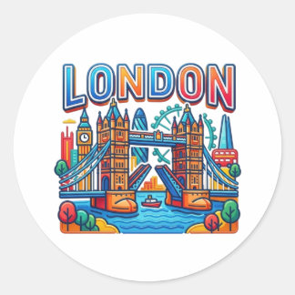 LONDON RUNDER AUFKLEBER
