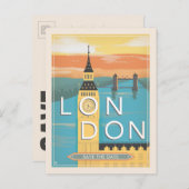 London | Save The Date Ankündigungspostkarte (Vorne/Hinten)