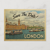 London Save the Date England Ankündigungspostkarte (Vorderseite)