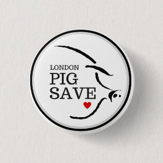 LONDON-SCHWEIN RETTEN LOGO-KNOPF BUTTON