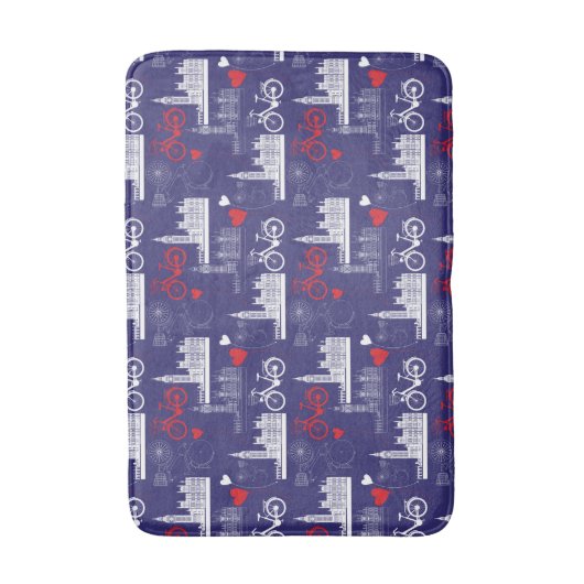 London-Sehenswürdigkeit-Muster Badematte (Vorderseite Vertikal)