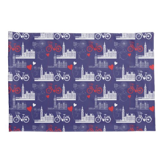 London-Sehenswürdigkeit-Muster Kissenbezug (Rückseite-Rechts)