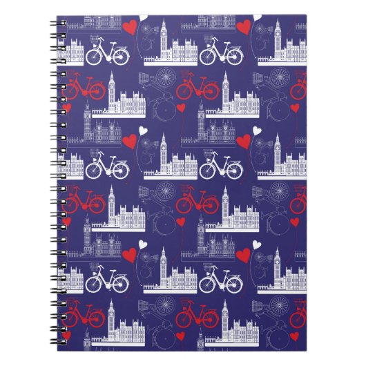 London-Sehenswürdigkeit-Muster Notizblock (Vorderseite)