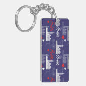 London-Sehenswürdigkeit-Muster Schlüsselanhänger (Vorderseite links)