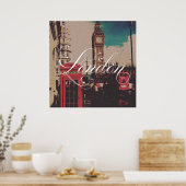 London Sehenswürdigkeit Vintag Foto Poster (Küche)