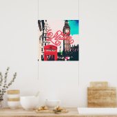 London Sehenswürdigkeit Vintag Foto Poster (Küche)