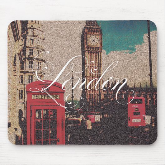 London-Sehenswürdigkeit-Vintages Foto Mousepad (Vorne)