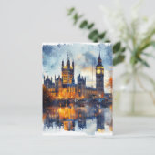 London Sehenswürdigkeiten Night Scenery UK Histori Postkarte (Stehend Vorderseite)