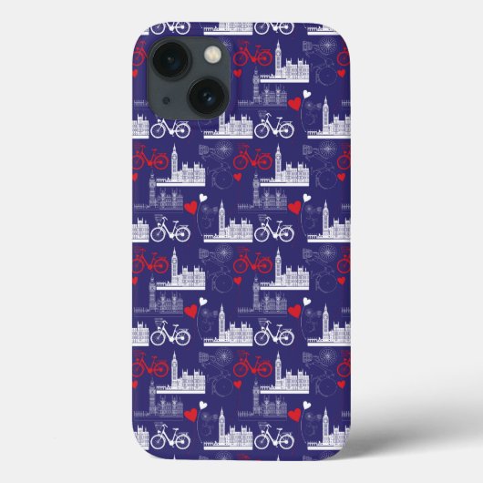 London Sehenswürdigkeiten Pattern Case-Mate iPhone Hülle (Rückseite)