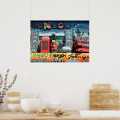 London Sehenswürdigkeiten Poster (Küche)