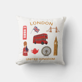 London Sehenswürdigkeiten Travel-Themed Print Kissen