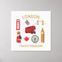 London Sehenswürdigkeiten Travel-Themed Print Leinwanddruck