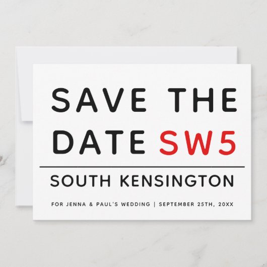 LONDON SIGN | SAVE THE DATE (Vorderseite)
