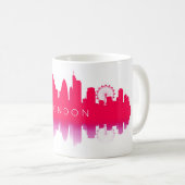 London-Silhouette Modern Rot Kaffeetasse (VorderseiteRechts)