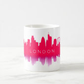 London-Silhouette Modern Rot Kaffeetasse (Mittel)