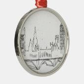 London-Skizze Ornament Aus Metall (Rechts)