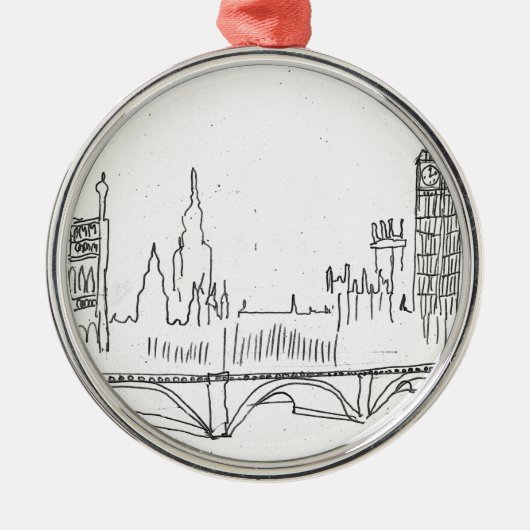 London-Skizze Ornament Aus Metall (Vorne)