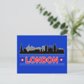 London Sky Line Postcard Postkarte (Stehend Vorderseite)