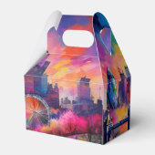 London Skyline Abstrakt Art Geschenkschachtel (Rückseite)