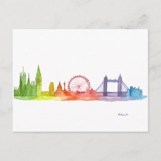 London Skyline abstrakt Art Printing Postkarte