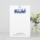 London-Skyline - Aquarell-Blau Briefpapier (Stehend Vorderseite)