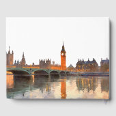 London Skyline Aquarell-Hochzeit Gästebuch (Rückseite)