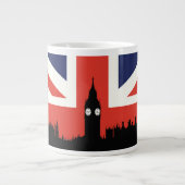 London Skyline| Britische Flagge Jumbo-Tasse (Vorderseite)