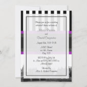 London Skyline BW Strp Lila Kiss P Probe Din Einladung (Rückseite)