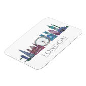 London Skyline Colored Gebäude Magnet (Linke Seite)