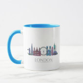 London Skyline Colored Gebäude Tasse (Links)