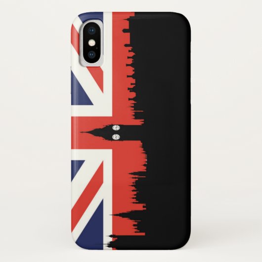 London-Skyline | die britische Flagge Case-Mate iPhone Hülle (Rückseite)