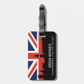 London-Skyline | die britische Flagge Gepäckanhänger (Rückseite vertikal)
