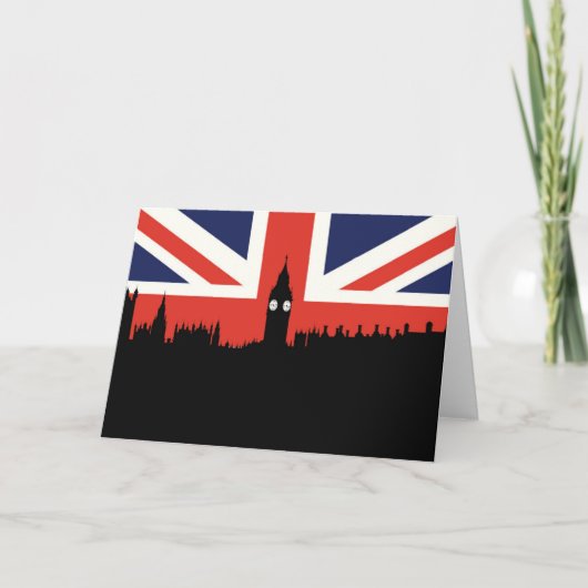 London-Skyline | die britische Flagge Karte (Vorderseite)