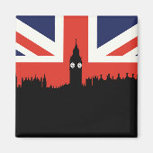 London Skyline | Die britische Flagge Magnet (Vorne)