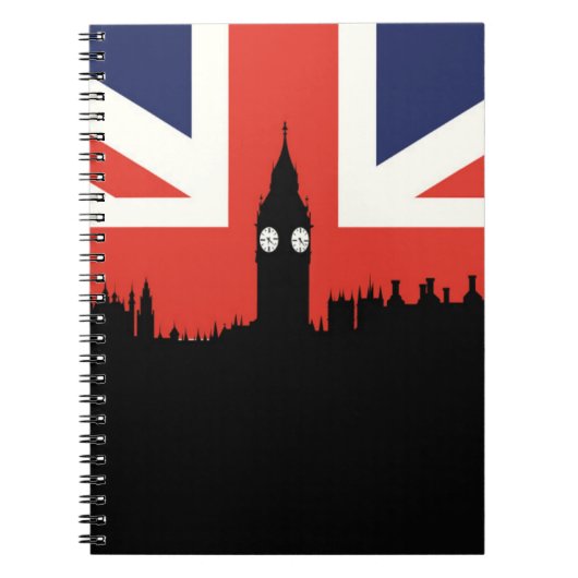 London-Skyline | die britische Flagge Notizblock (Vorderseite)