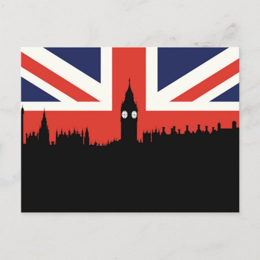 London Skyline | Die britische Flagge Postkarte (Vorderseite)