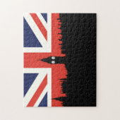 London-Skyline | die britische Flagge Puzzle (Vertikal)