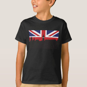 London-Skyline die britische Flagge T-Shirt