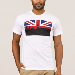 London-Skyline   die britische Flagge T-Shirt