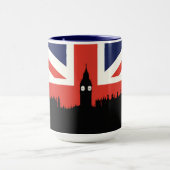 London-Skyline | die britische Flagge Tasse (Zentrum)