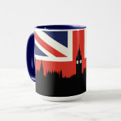 London-Skyline | die britische Flagge Tasse (Vorderseite Links)
