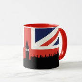 London-Skyline | die britische Flagge Tasse (VorderseiteRechts)